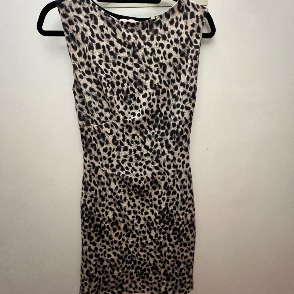 Like New Rebecca Taylor XS leopard print mini dress
